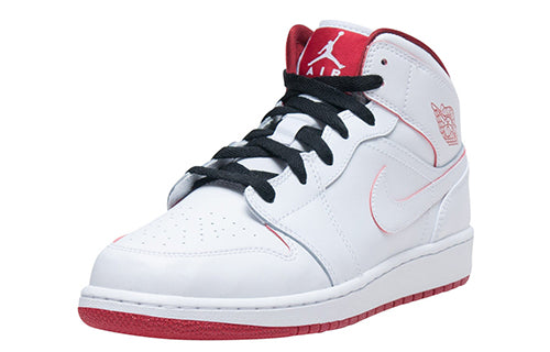 (GS) Air Jordan 1 Retro Mid 'White Gym Red' 554725-103