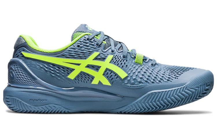 ASICS Gel Resolution 9 Clay 'Steel Blue Hazard Green' 1041A375-400