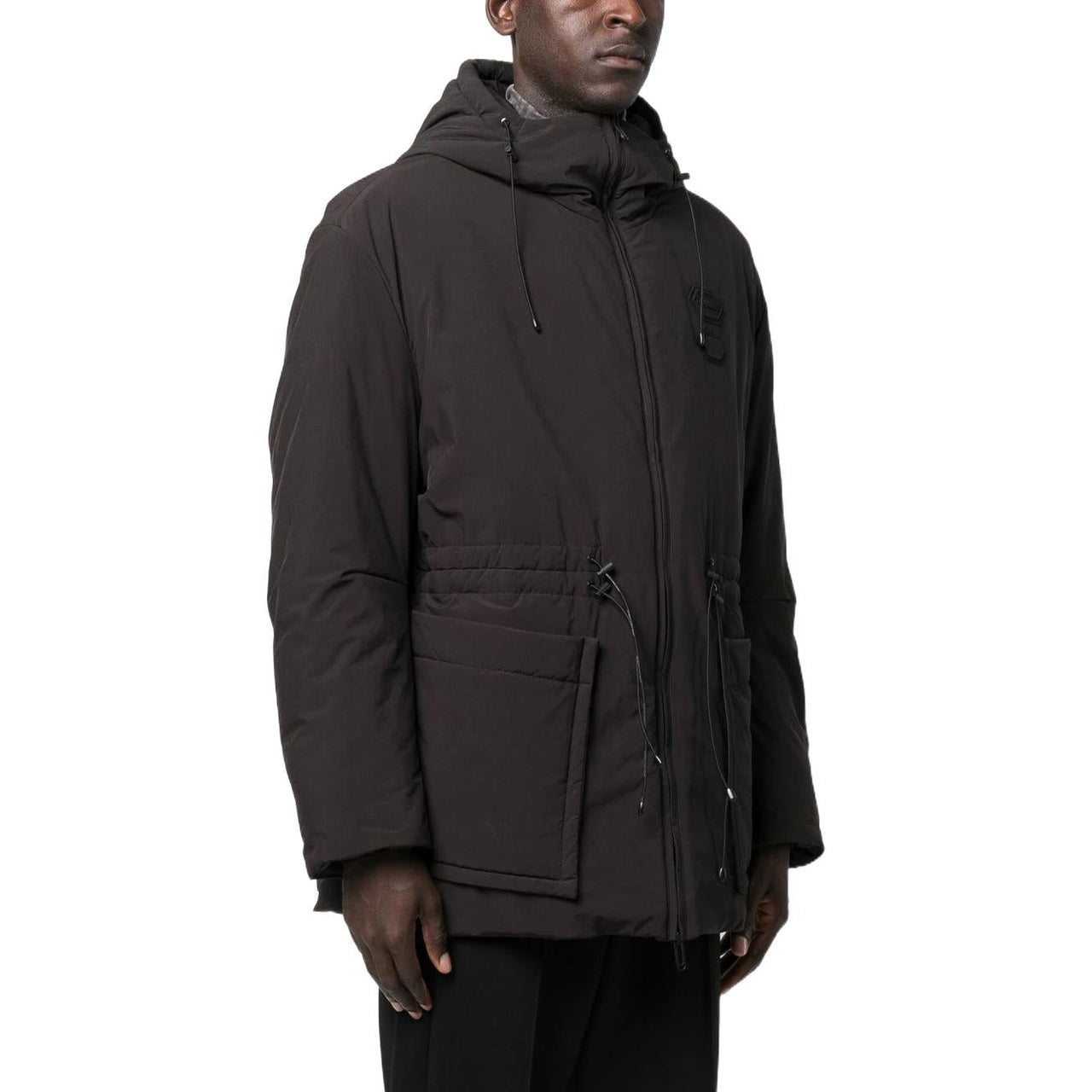 Off-White Zip-Up Long-Sleeved Padded Jacket 'Black' OMED056F22FAB001