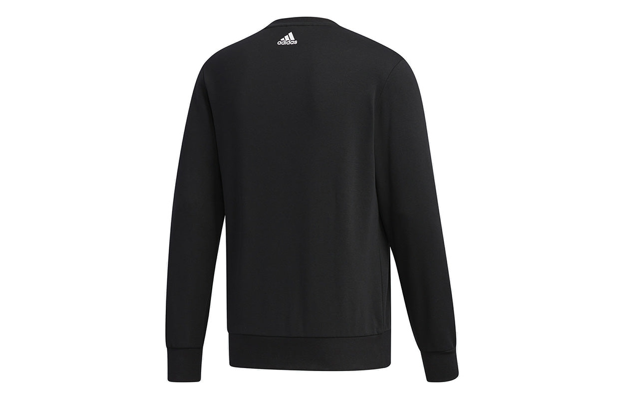 adidas Casual Sports Round Neck Pullover Black FJ0239
