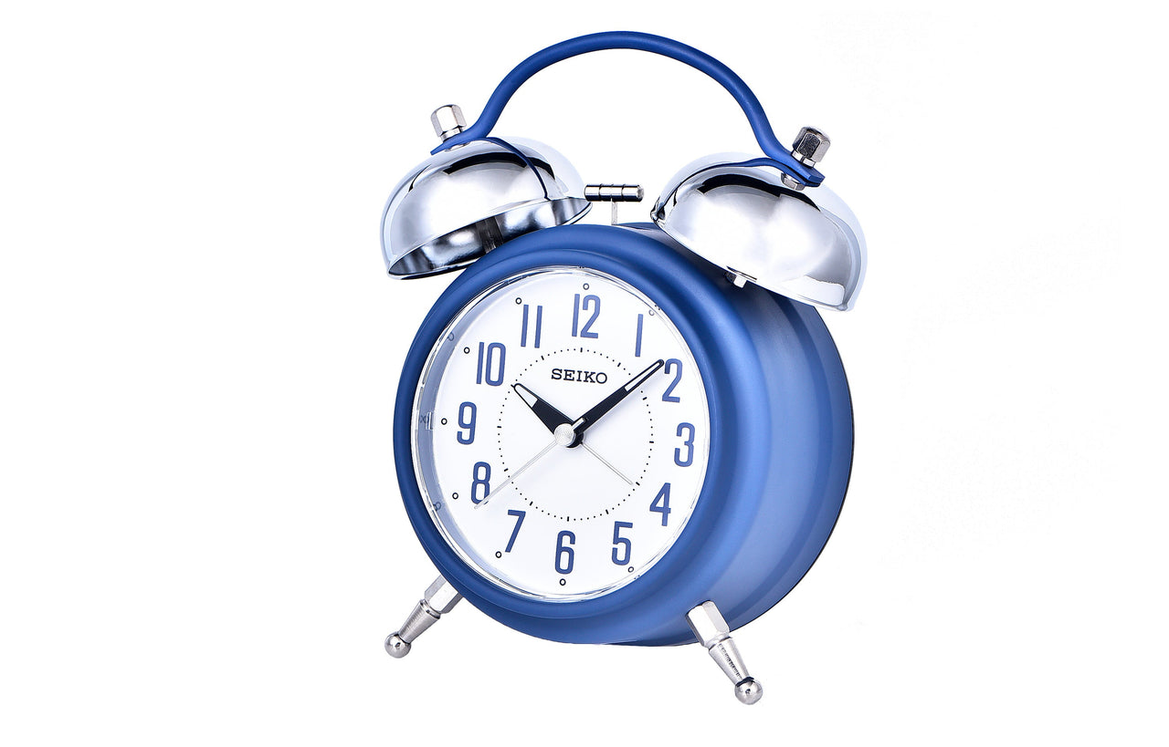 SEIKO Mute Mechanical Ring The Alarm Blue/White QHK051L