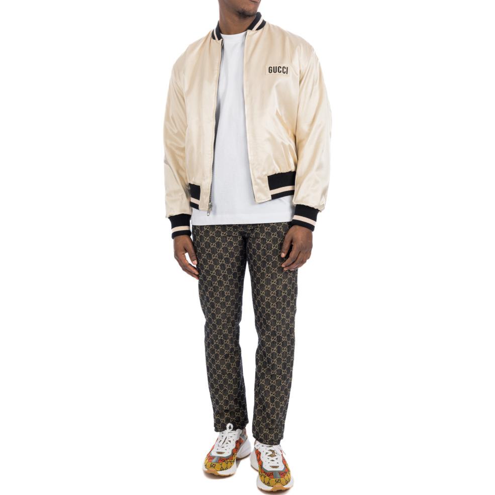 Gucci Reversible Water Repellent Nylon Bomber 'Black White' 672259-ZAHV9-1043