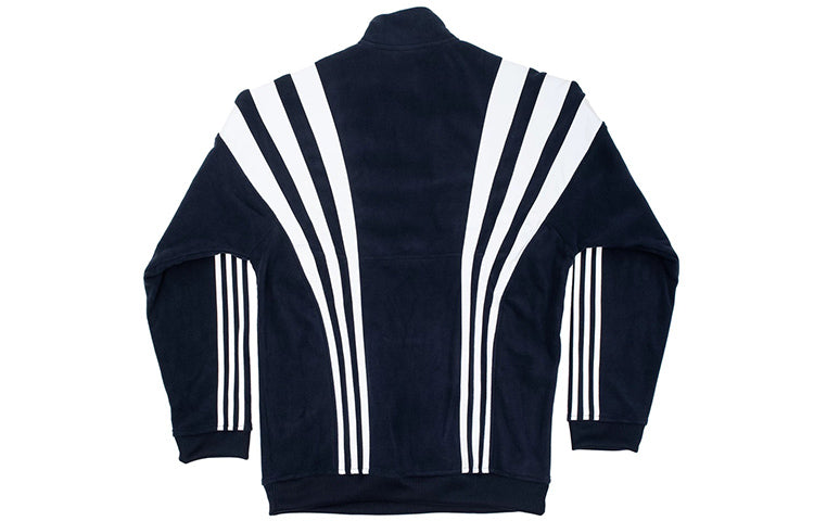adidas originals Retro Balanta 96 Fleece polar fleece Half Zipper Sports Jacket Navy Blue EE2343
