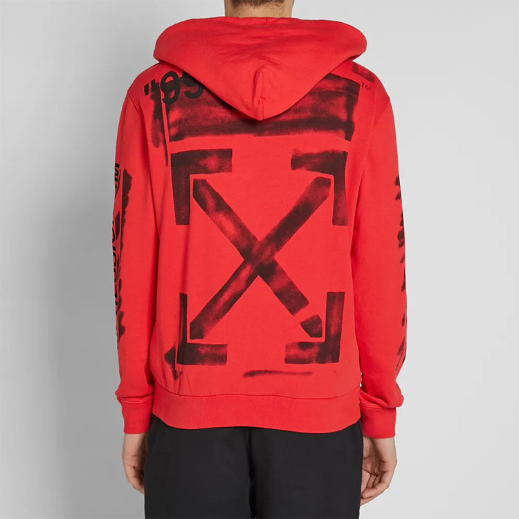 Off-White Impressionism Hooded Sweatshirt 'Red' OMBE001R190030152010