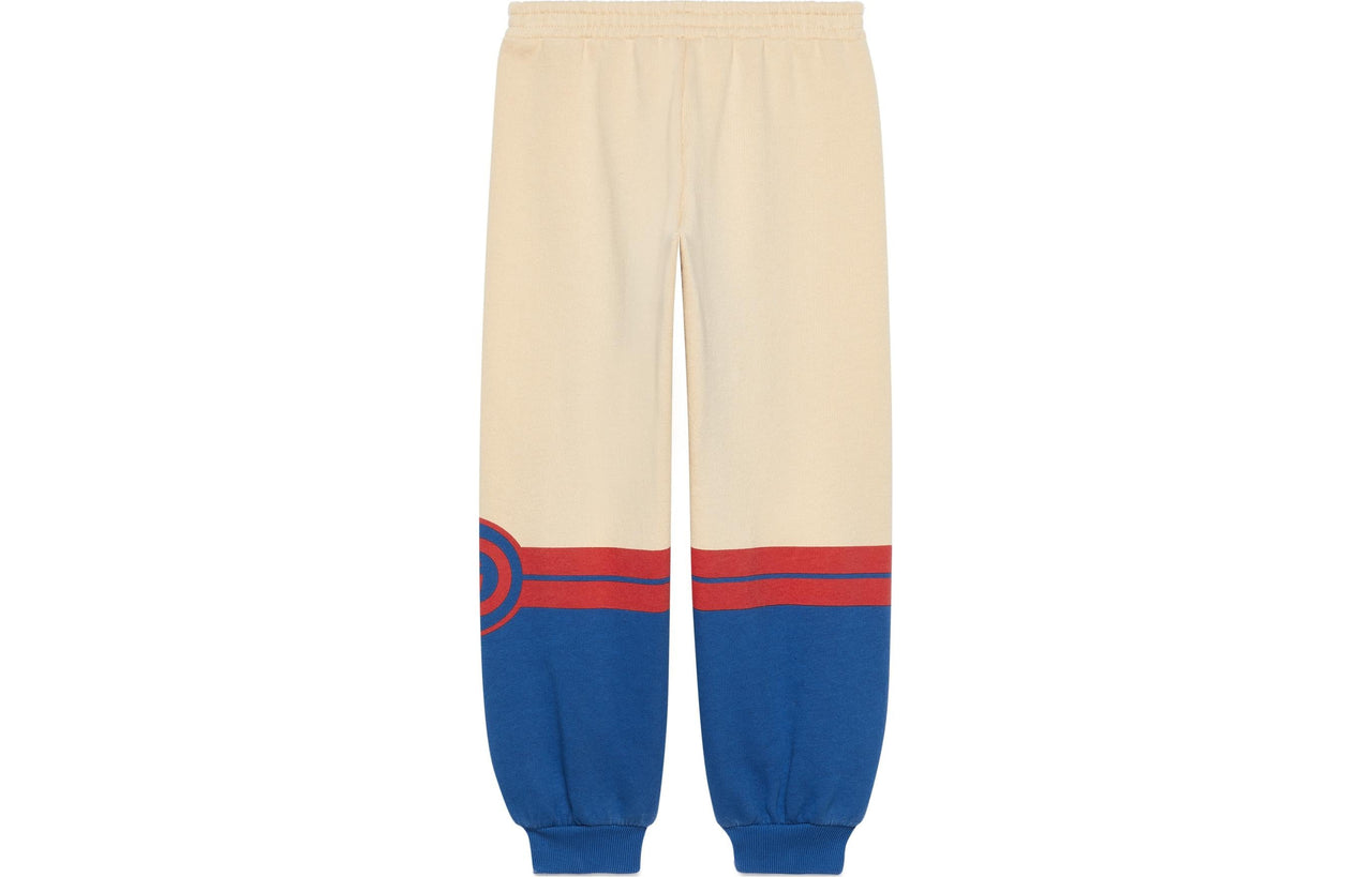 (GS) Gucci Felted Cotton Trousers 'Blue Ivory' 772323-XJF5X-7524