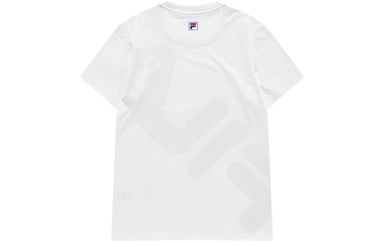FILA FUSION Logo Tee 'White Blue' T11M022118F-WT