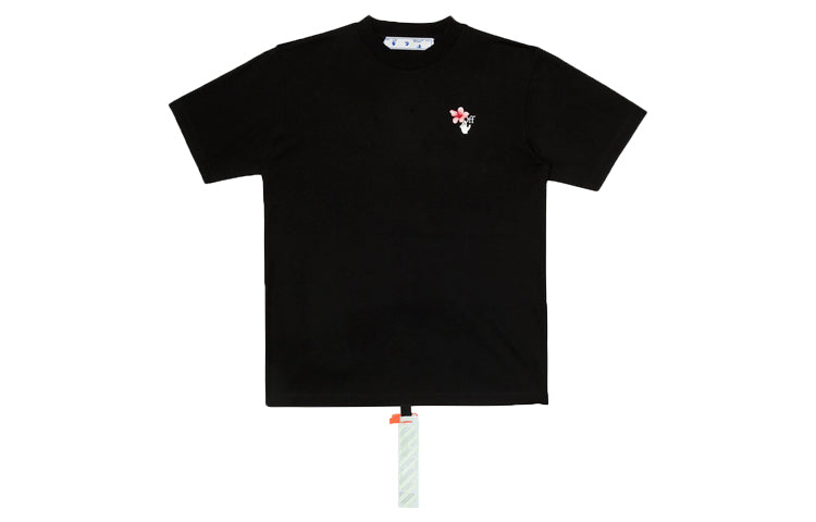 (WMNS) Off-White SS20 Lunar New Year 'Year Of The Rat Good Luck' Peach Blossom Round Neck Short Sleeve OWAA049T20JER0041001