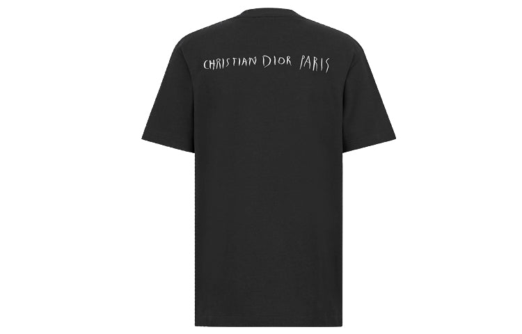 DIOR Embroidery Sketch Signature Logo Unisex Black 943J602E0554_C980