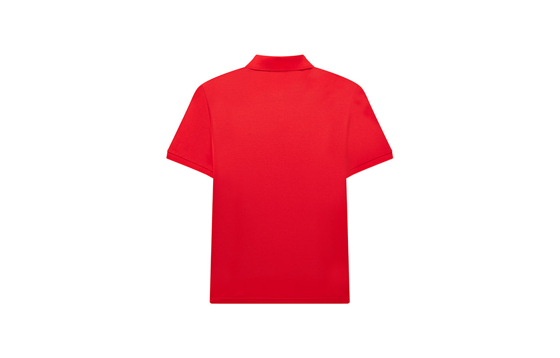 FILA Logo Printing Breathable Short Sleeve Polo Shirt Red F11M021116F-RD