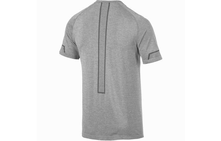 PUMA Quick Dry Breathable Gym Pullover Short Sleeve Gray 517319-14