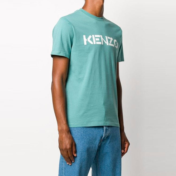 Men's KENZO Chest Logo Pure Cotton Short Sleeve White FA65TS0004SJ-62