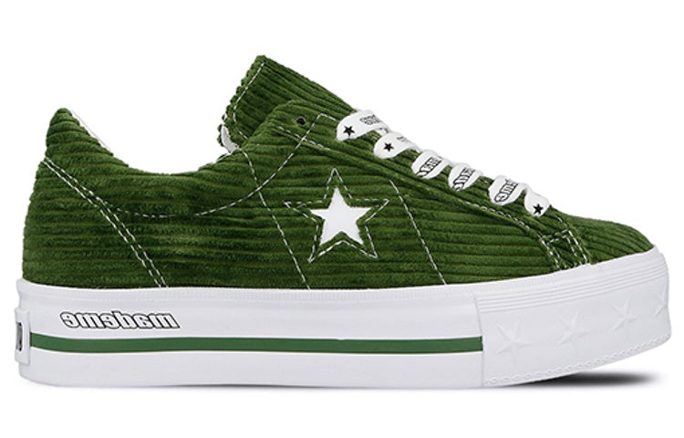 (WMNS) Converse MadeMe x One Star Platform OX 'Green White' 561392C