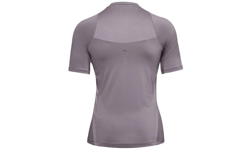 (WMNS) Under Armour Rush Sports Gym Round Neck Short Sleeve Pink 1355583-585