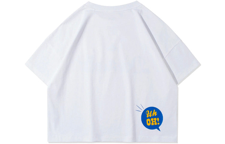 Li-Ning x Disney Crossover Alphabet Printing Round Neck Short Sleeve White AHSR542-1