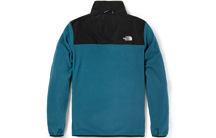 Men's THE NORTH FACE Outdoor Stay Warm Fleece Knit Colorblock Jacket Blue 49AE-Q31