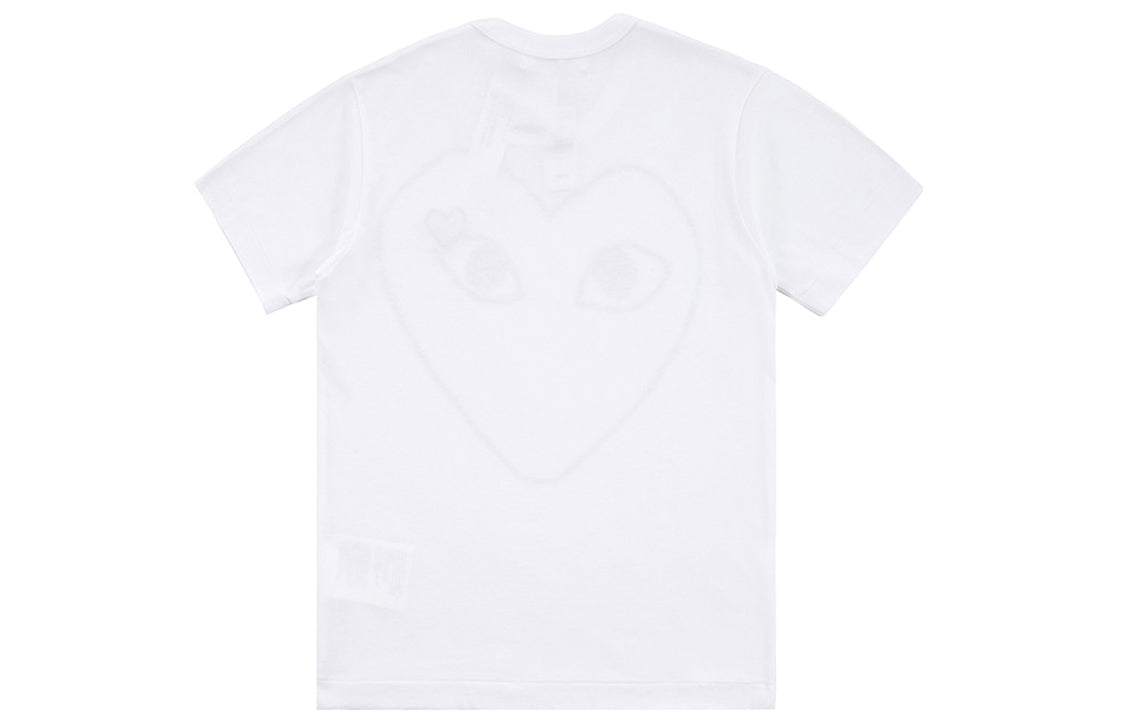 (WMNS) COMME des GARCONS PLAY Outlined Heart Tee 'White Black' AZ-T101-051-1