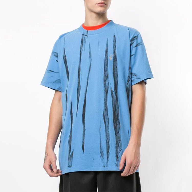 Off-White Reflective Arrow Tie Dye Short Sleeve Blue OMAA027T20JER0831080