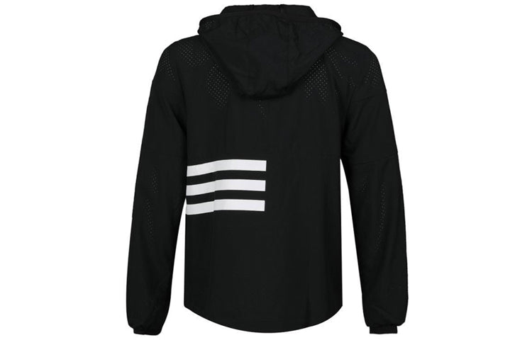 (WMNS) adidas neo Woven hooded Windproof Jacket Black DM4154