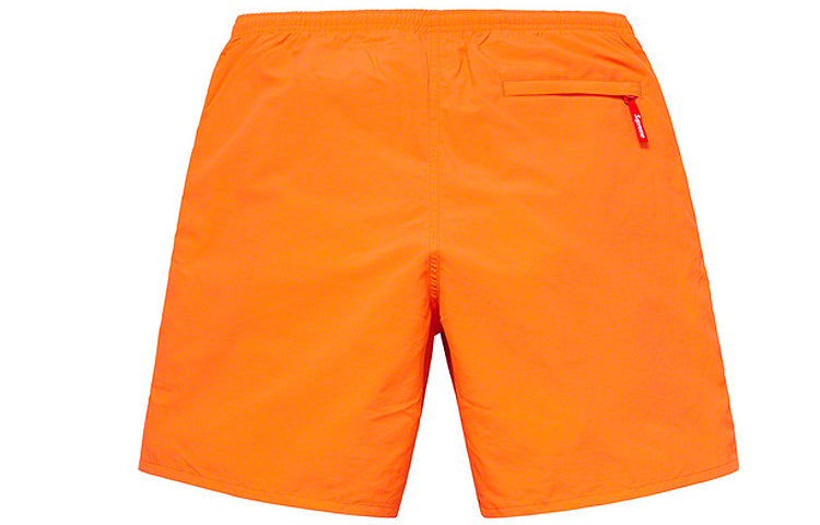 Supreme SS19 Nylon Water Short Solid Color Casual Shorts Unisex Orange SUP-SS19-10454