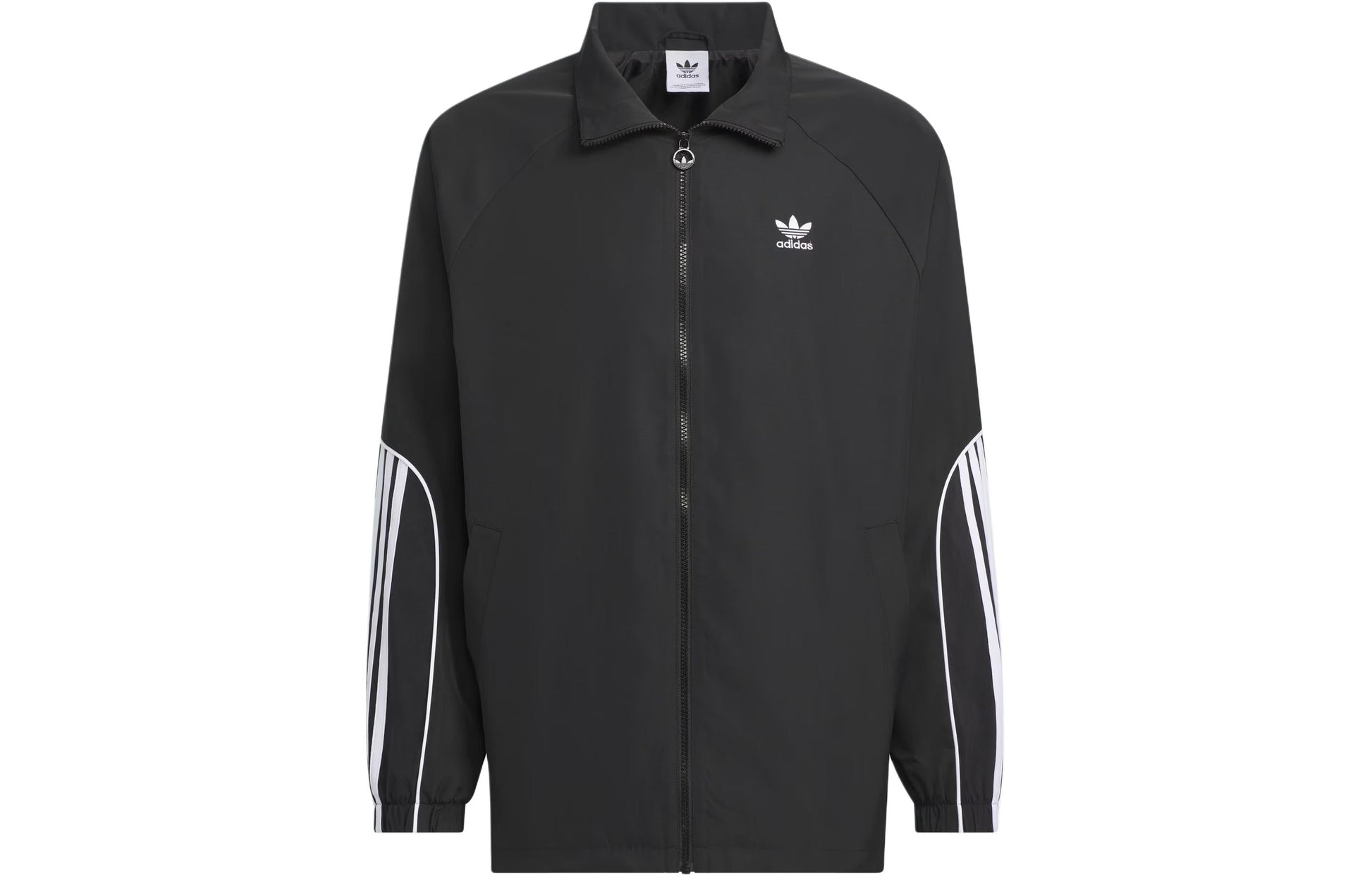 adidas Originals 3-Stripes Coach Jacket Asia Sizing 'Black' JE3491