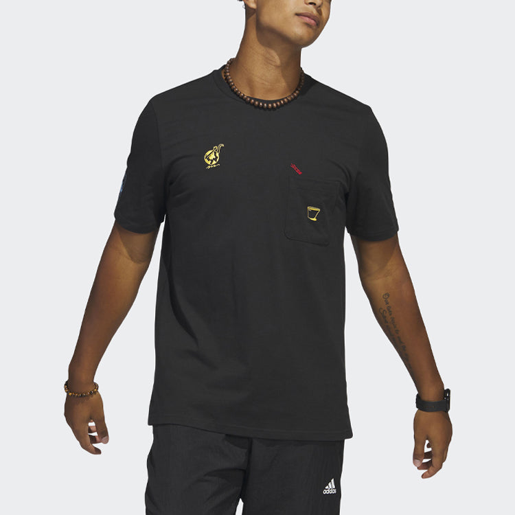 adidas Change Through Sports Graphic Pocket T-Shirt 'Black' IC1669