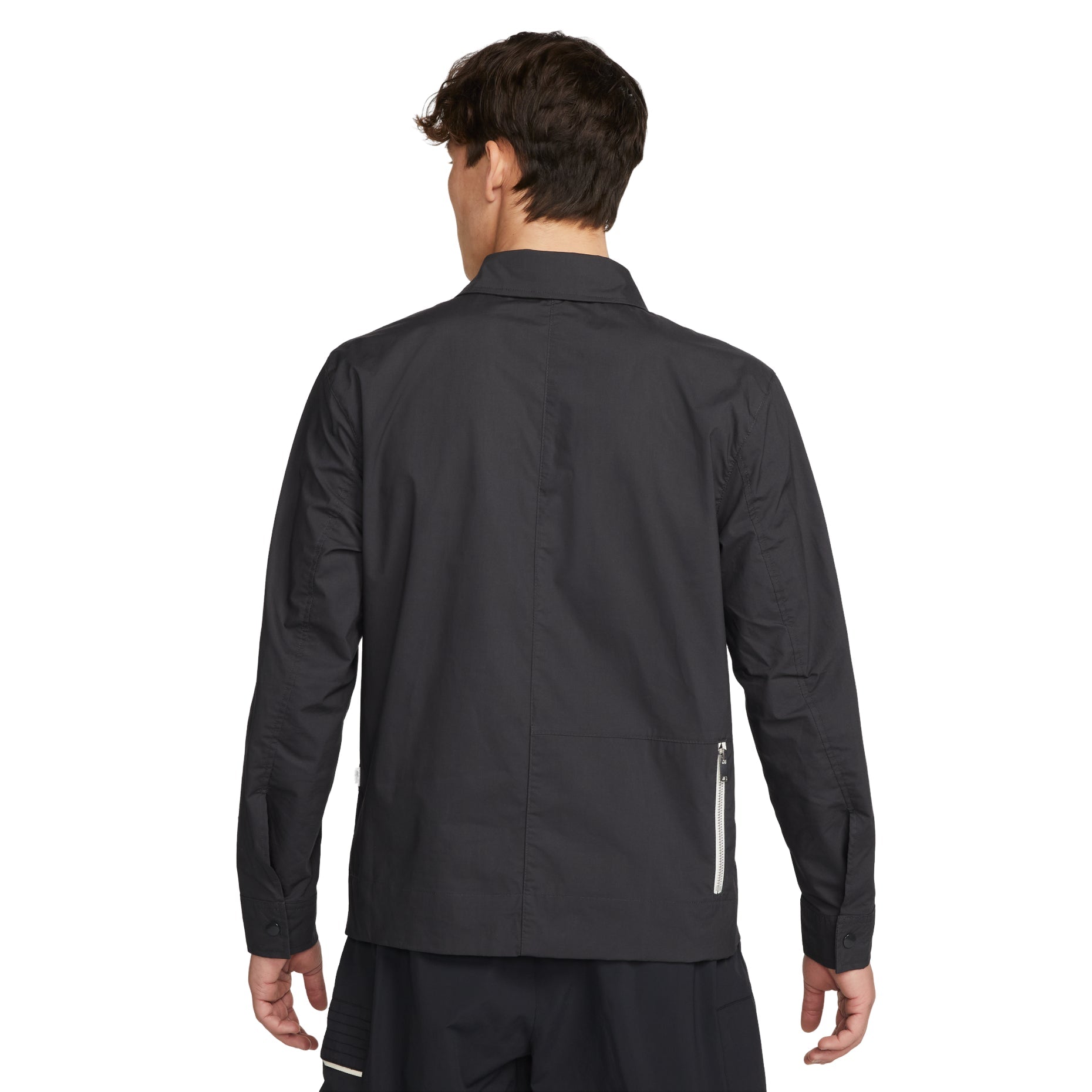 Nike Sportswear Style Essentials Woven Button-Up Top 'Black' DM6640-045