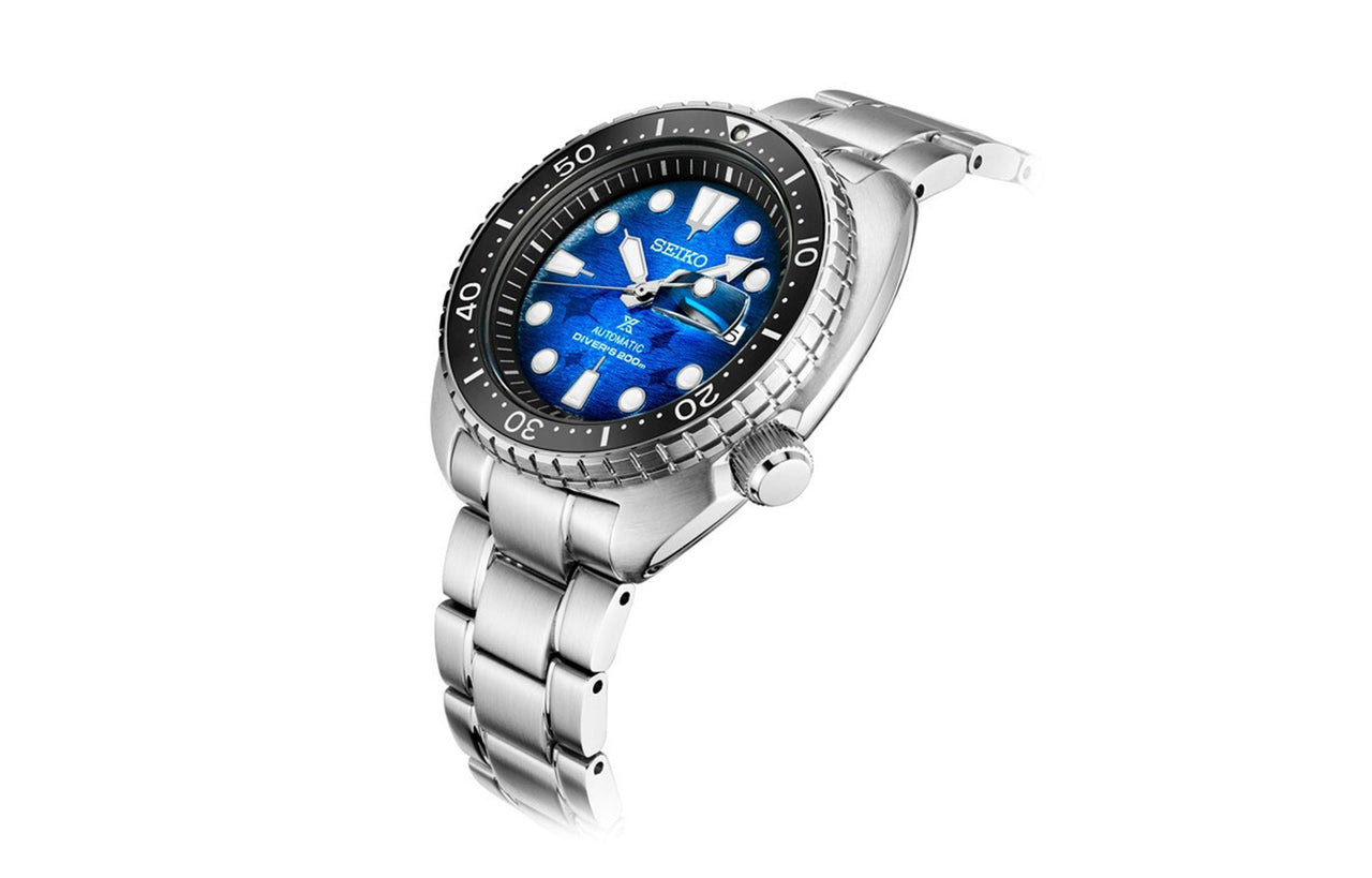 Men's SEIKO PROSPEX Series Sapphire Lens Case Blue Dial Steel Strip 200 Meter Waterproof Mechanical Watch SRPE39K1
