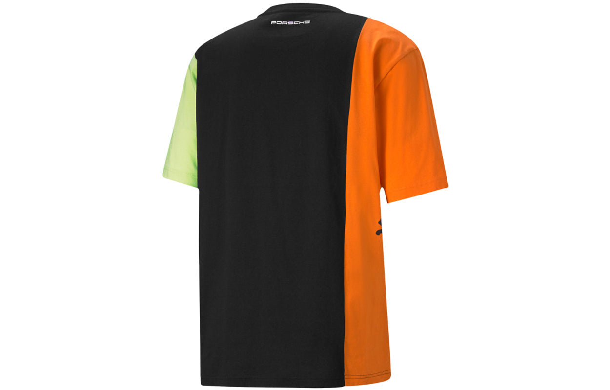 PUMA Pl Statement Colorblock Sports Round Neck Short Sleeve Black 599728-01