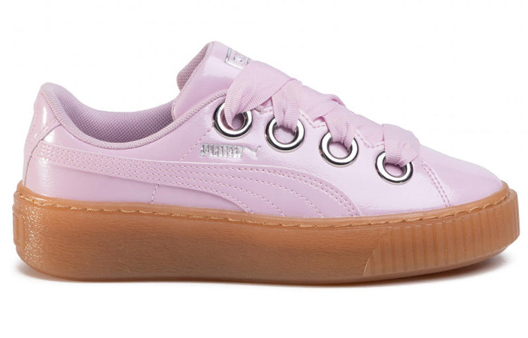 (WMNS) PUMA Basket Platform Kiss Leisure Board Shoes Pink 366822-03