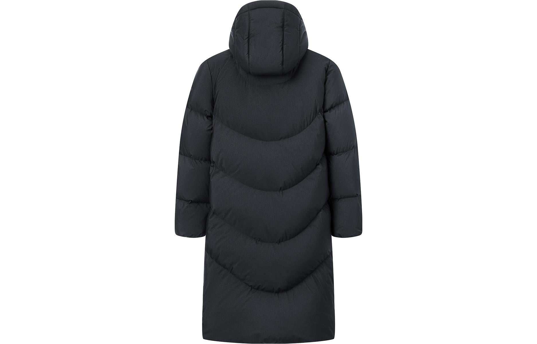 (WMNS) Li-Ning Logo Long Down Jacket 'Black' AYMT116-3