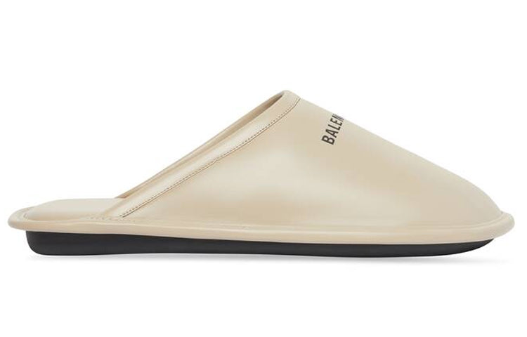 Balenciaga Calf Leather Home Slippers 'Beige' 736288WB7212010