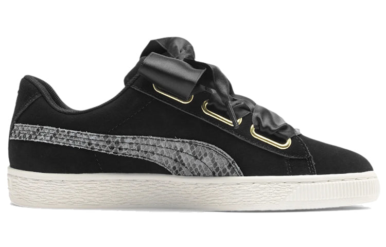 (WMNS) PUMA Suede Heart Snake Lux 'Black Gold' 369942-01