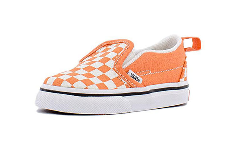 Vans Slip-On Low Tops Thick Sole Casual Skateboarding Shoes Orange White VN000UBSARX