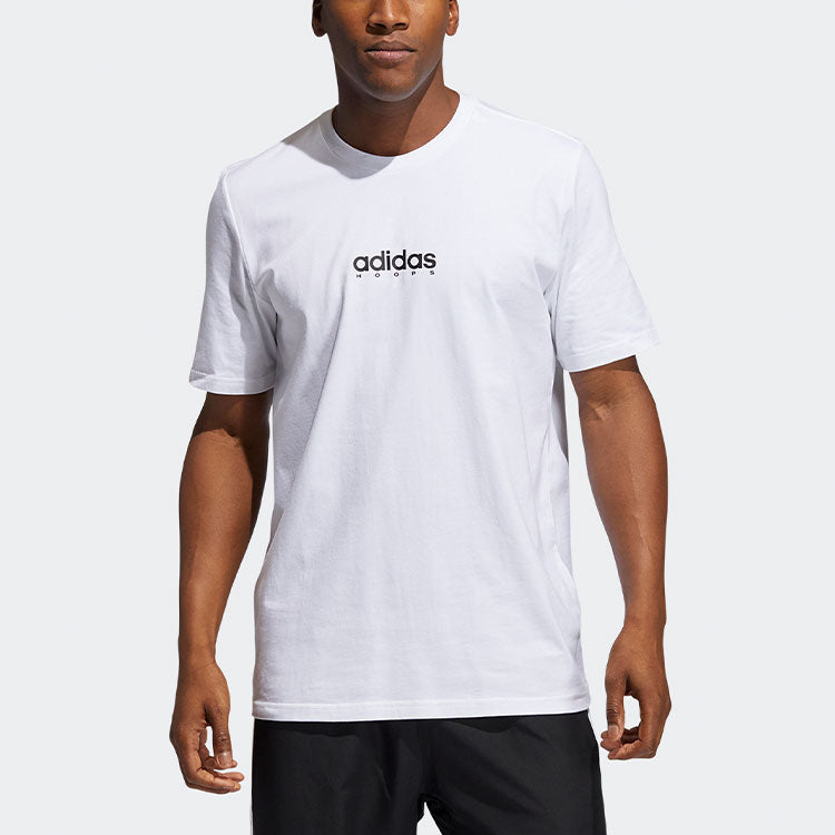 adidas Swish Tee Alphabet Printing Basketball Sports Short Sleeve White GN5120