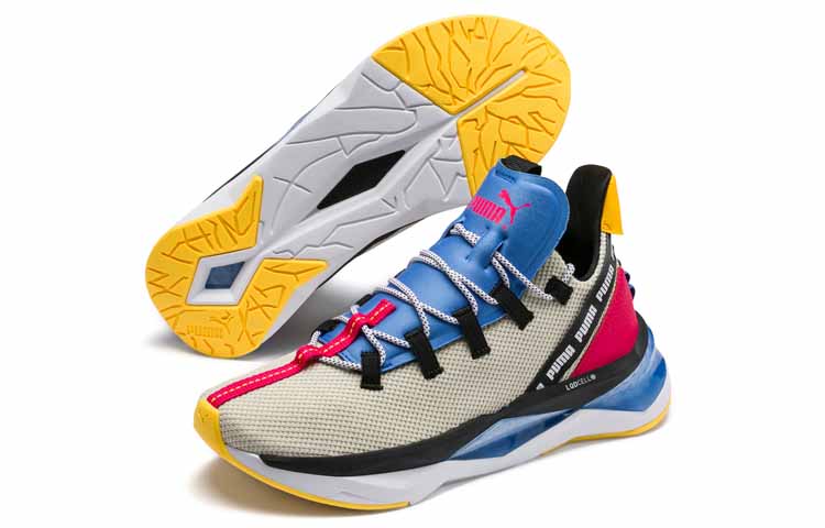 (WMNS) PUMA Lqdcell Shatter XT Trail Running Shoe White/Blue/Yellow 193036-01