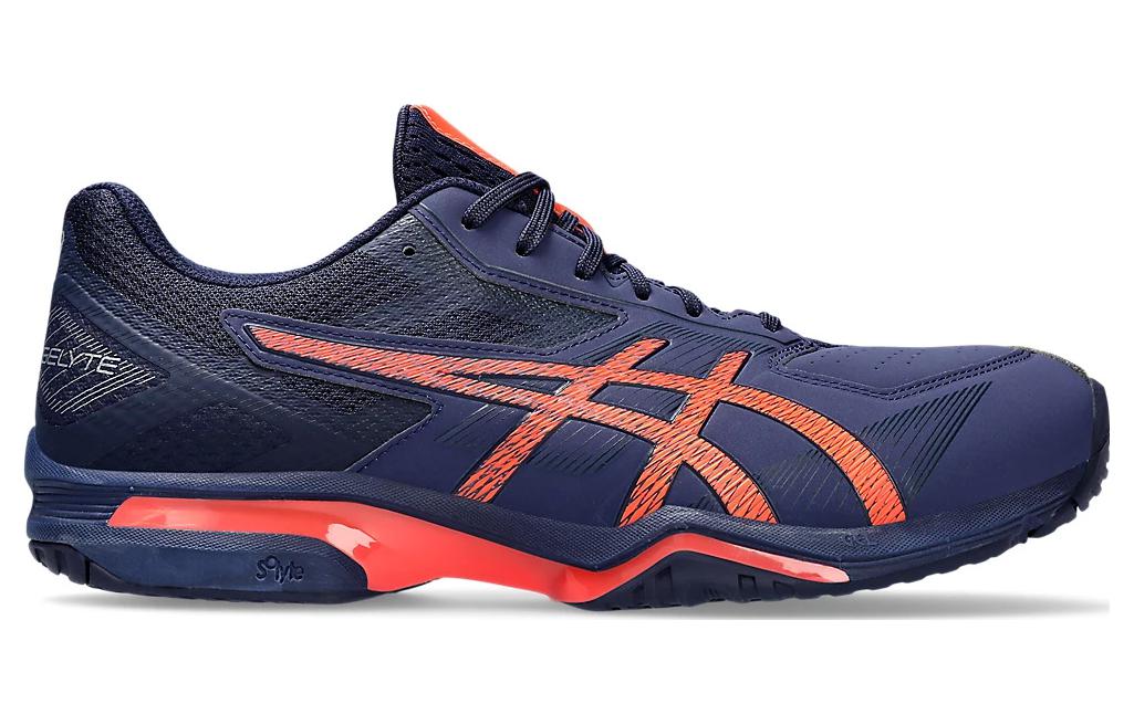 ASICS Prestigelyte 4 OC Tennis Shoes 'Peacoat Flash Coral ' 1043A013-401