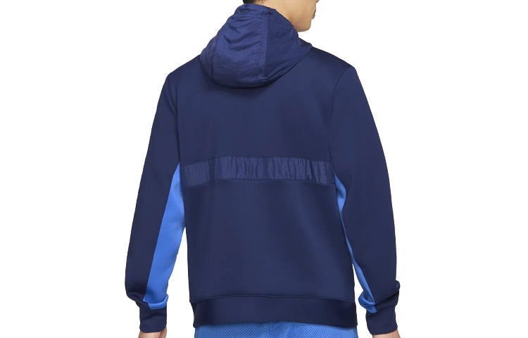 Air Jordan Colorblock Casual Sports Zipper Cardigan Knit Hooded Jacket Blue CV2329-426