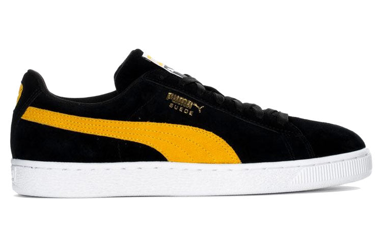 PUMA Suede Classic Low-Top Board Shoes Black/Yellow 365347-44