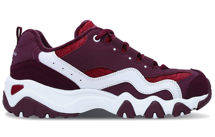 (WMNS) Skechers D'Lites 2.0 Sports Shoes Deep Wine 66666077-WINE