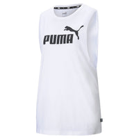 (WMNS) PUMA Essentials Logo Cut Off Tank Top 'White' 586864-02
