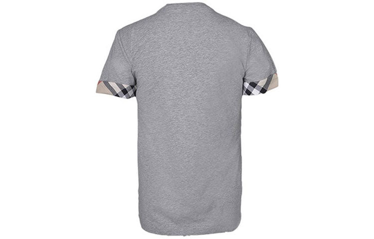 Burberry Casual Plaid Short Sleeve Gray 39339281