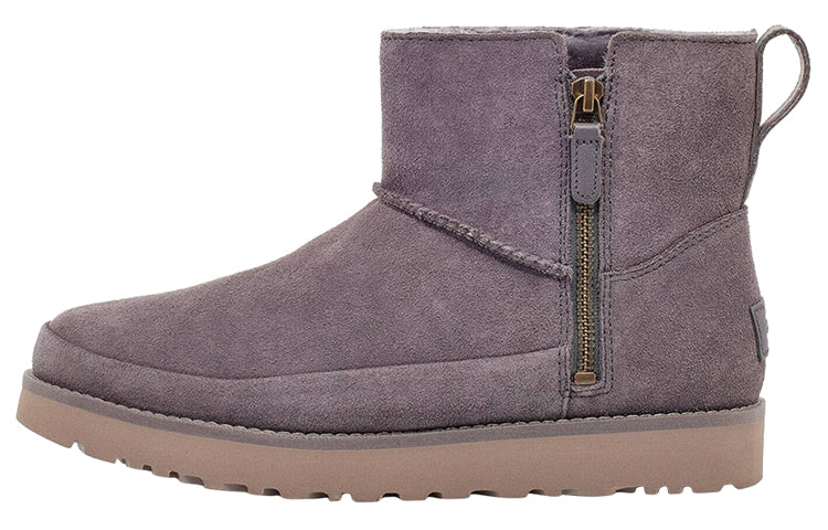 (WMNS) UGG Classic Zip Mini Suede 'Grey Purple' 1113590-NHT