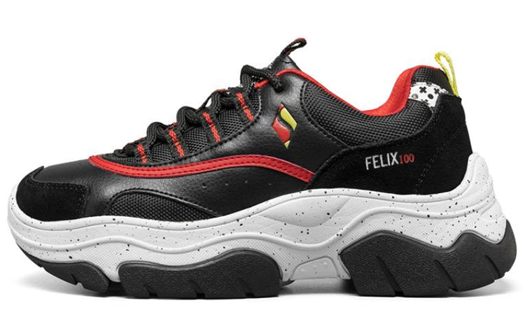 (WMNS) Skechers Amp'D x Felix Sneakers Black/Red 155052-BKRD