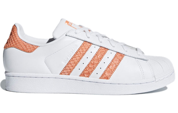 (WMNS) adidas originals Superstar Skate shoes 'White Orange' CG5462