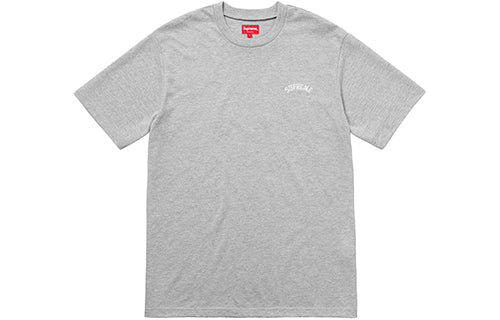 Supreme SS18 Mesh Arc Logo Tee Heather Grey Logo Tee SUP-SS18-0127