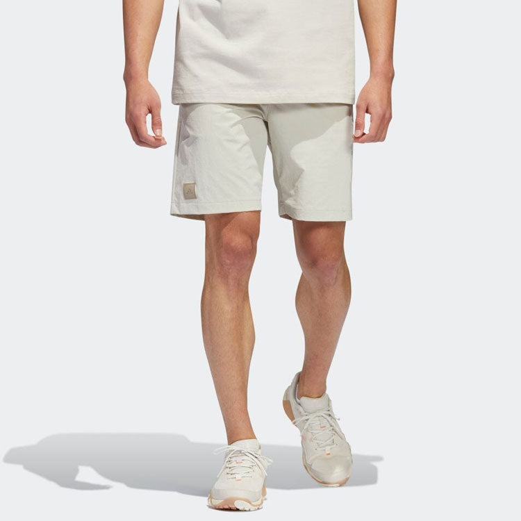 adidas Solid Color Side  Belt Straight Shorts Men's Creamy White HS5622