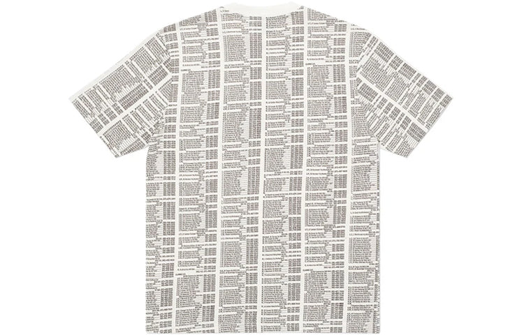 PALACE Bell Man Allover Alphabet Printing Short Sleeve Unisex White P19ES017