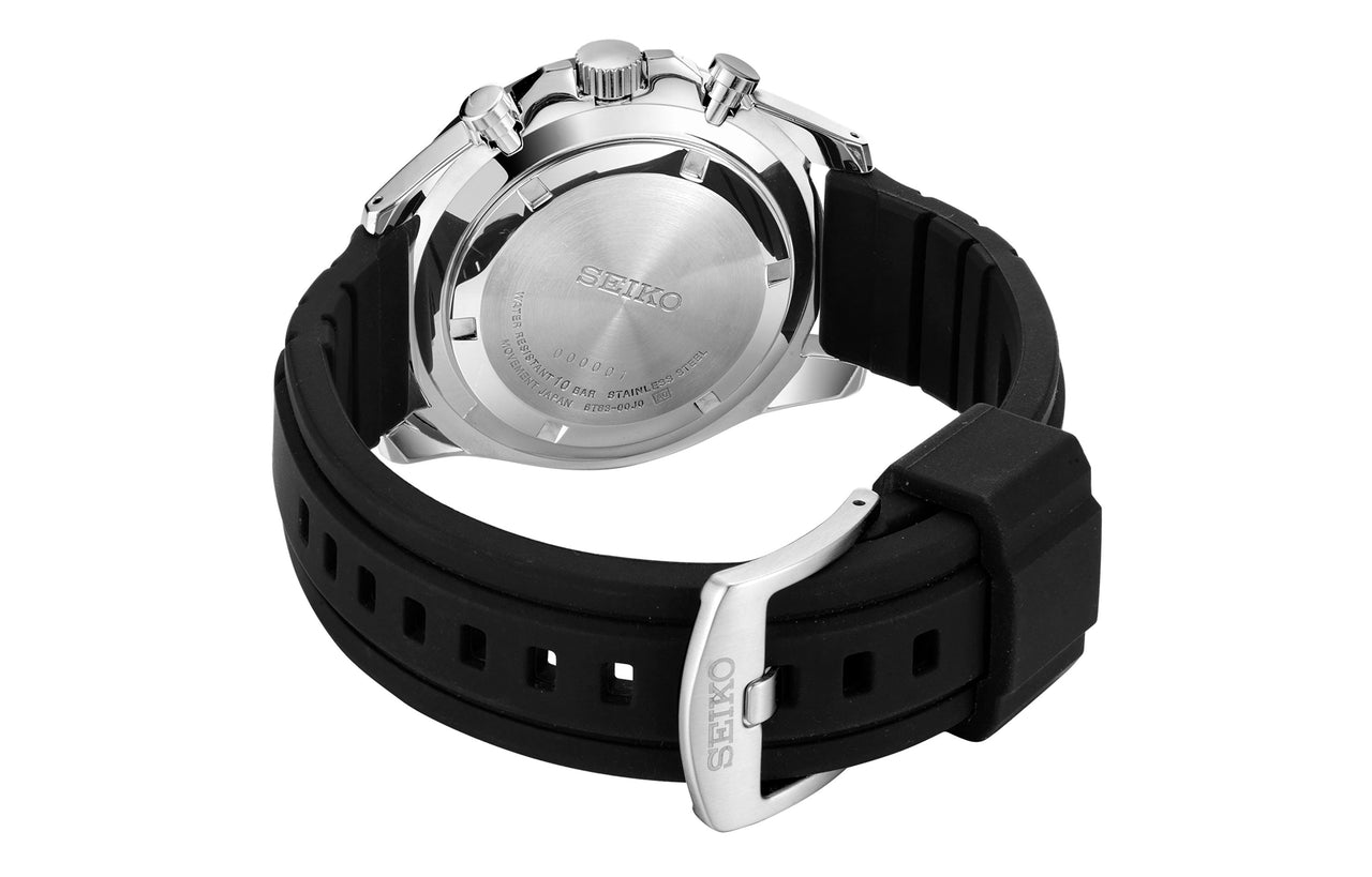 Men's SEIKO Sports waterproof Black Red Blue SSB347P1