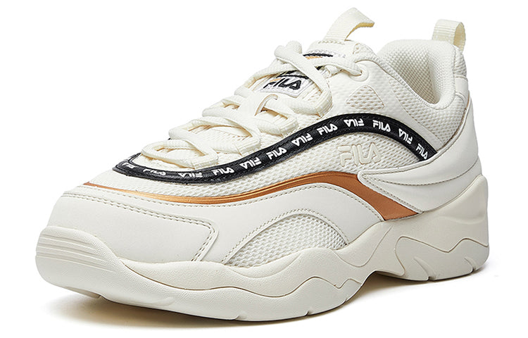 (WMNS) FILA Ray VNTG Running Shoes GS White/Black/Gold F62W031112FSW