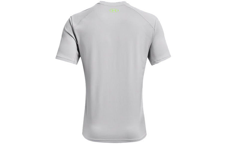 Men's Under Armour Iso-Chill Fish Logo Printing Training Sports Breathable Loose Short Sleeve Gray 1361252-014